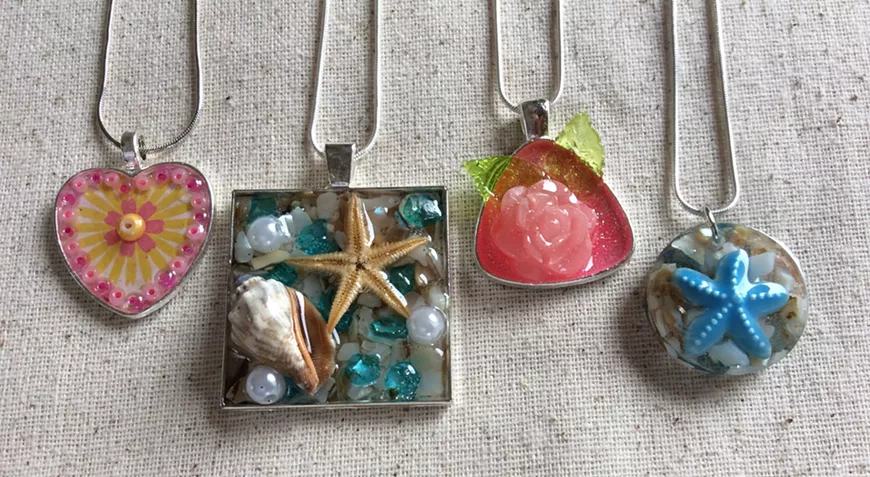 Make a beach scene or necklaces
