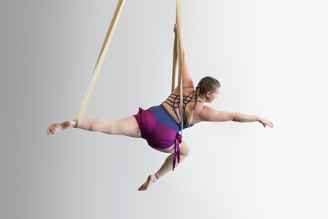 Learn to fly and dance on the Aerial Straps at Levity Academy's Aerial Straps Workshop from 6-8 p.m. on June 28