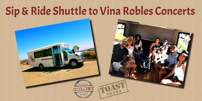 Sip & Ride Shuttle to Vina Robles Concerts with Toast Tours