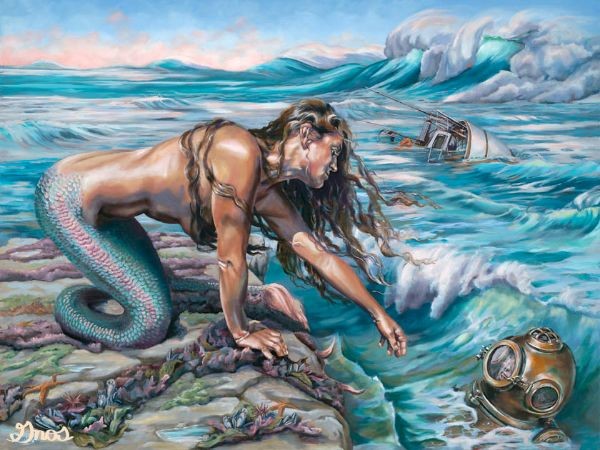 The Rescue, Oil on Canvas Panel by Colleen Gnos