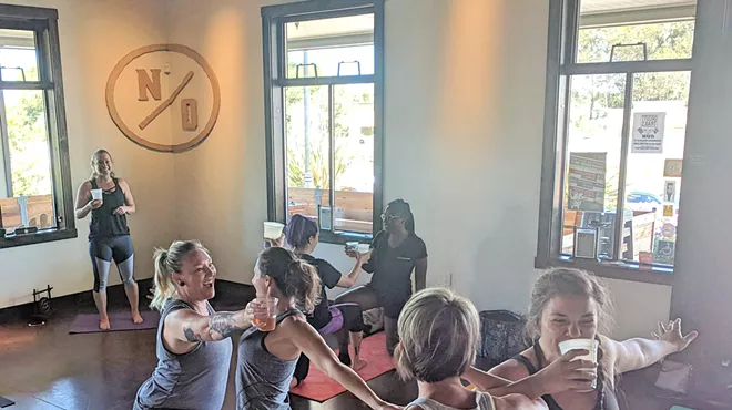 Image: Beer Yoga