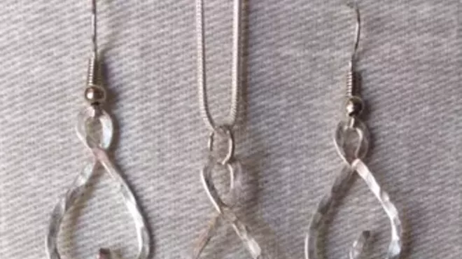 Image: Sea Glass Hammered Swirl Jewelry