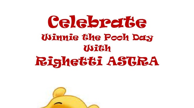 Celebrate Winnie the Pooh Day with Righetti ASTRA