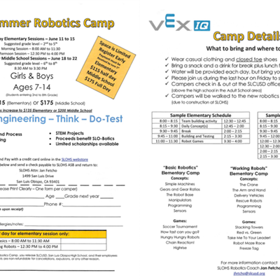 Summer Robotics Camp (Grades 6 to 8)