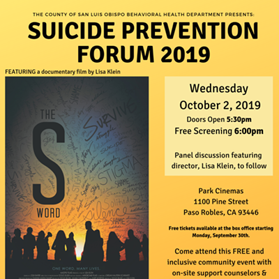 Suicide Prevention Forum: The S Word Documentary