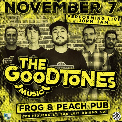 Nov 7 The Good Tones at Frog and Peach!