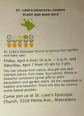 St. Luke's Episcopal Church Plant and Bake Sale