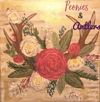 Art and Wine: Peonies and Antlers