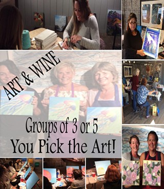 Group Art and Wine