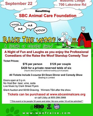 Raise the Woof: Benefiting SBC Animal Care Foundation