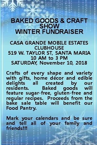 Casa Grande Senior Estates Craft Fair and Bake Sale