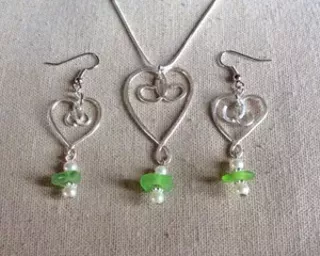 Image: Sea Glass Heart Jewelry