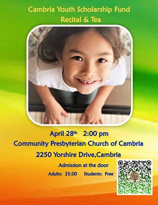 Cambria Youth Scholarship Fund Recital and Tea