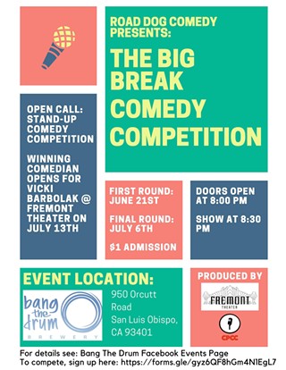 The Big Break Comedy Competition at Bang The Drum Brewery