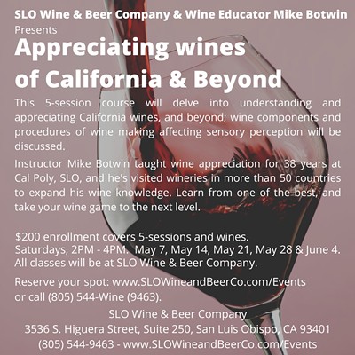 Appreciating Wines of California and Beyond