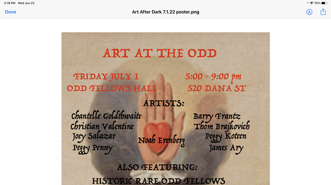 Image: Art after Dark at the Odd Fellows Hall