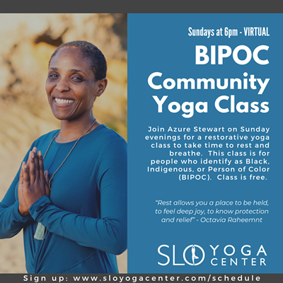 SLO Yoga Center BIPOC Community Yoga Class