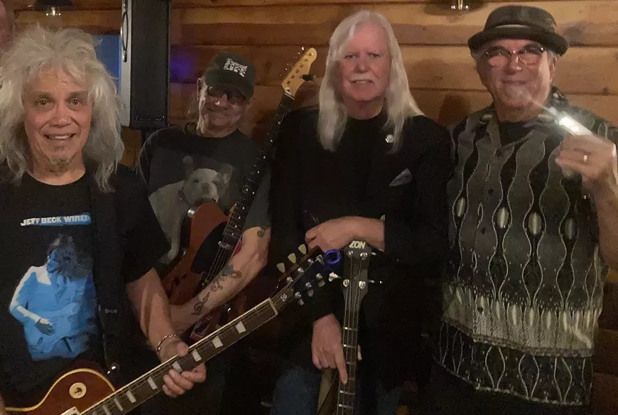 Blues Asylum (L to R) Richard Manuputy (guitar), Michael Melchione (guitar), Ed Stokley (bass), David Wolff (Harp)