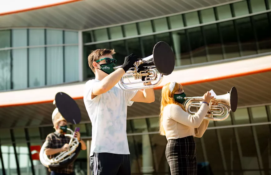Mustang Band Rehearsal