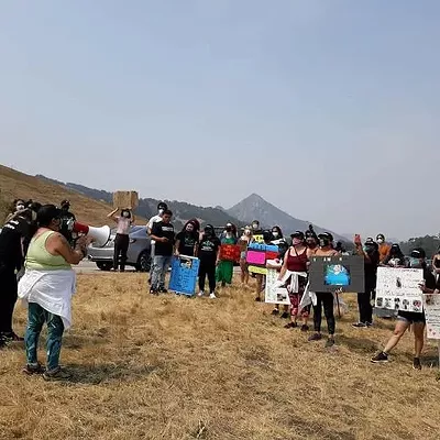 Image: Caravan protest at California Men&rsquo;s Colony calls for better treatment