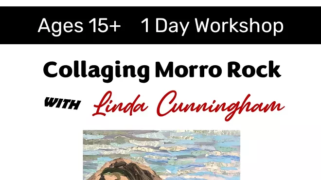 Image: Collaging Morro Rock with Linda Cunningham