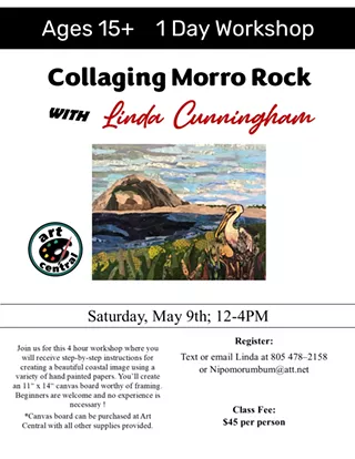 Image: Collaging Morro Rock with Linda Cunningham
