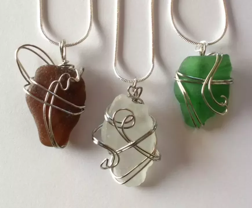 Learn how to wire wrap sea glass