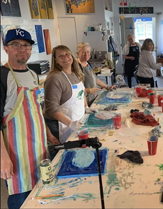 Image: Fall Wave Pour Painting Party!