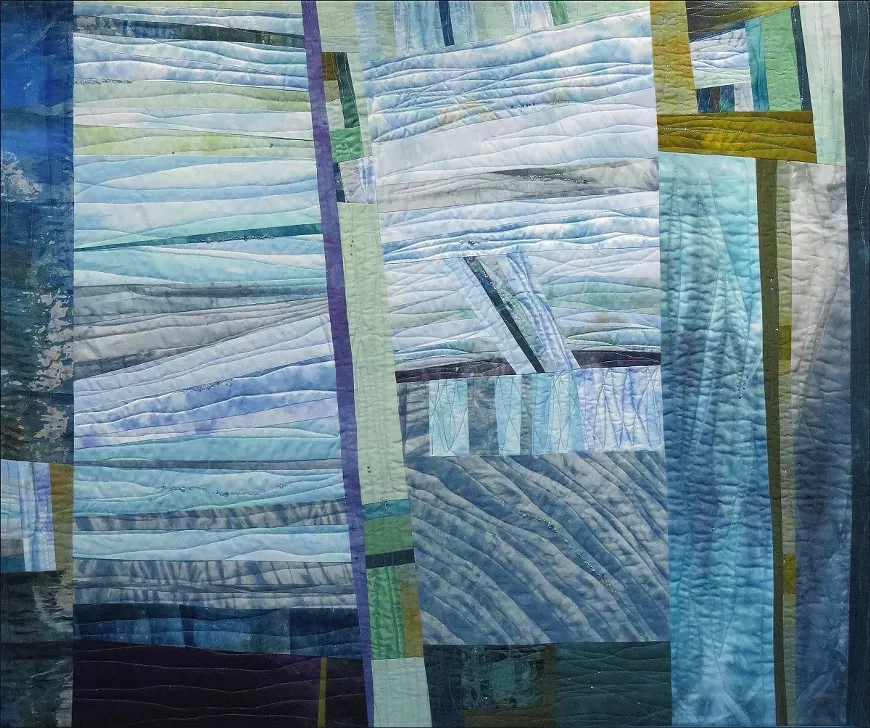"Glacier" Textile Art by Gay McNeal