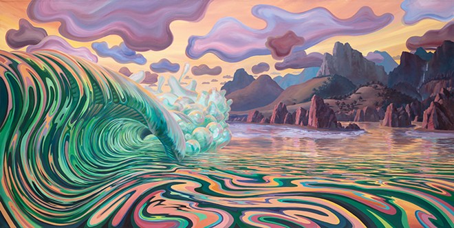 "Moment of Magic" Acrylic on Canvas  60x120 inches by Charlie Clingman