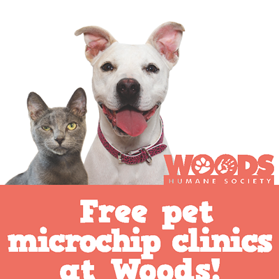 Woods Humane Society holding free microchip clinics every Friday in May 2023