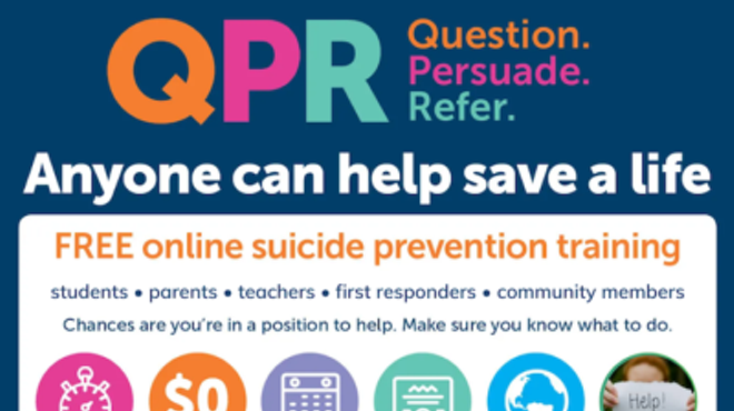 Image: Free Virtual QPR Suicide Prevention Training