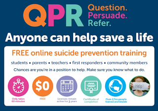 Image: Free Virtual QPR Suicide Prevention Training