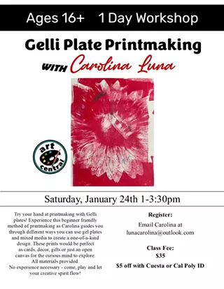 Image: Gelli Plate Printing with Carolina Luna