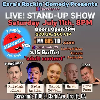Image: Giafunni's Stand Up Comedy Saturdays