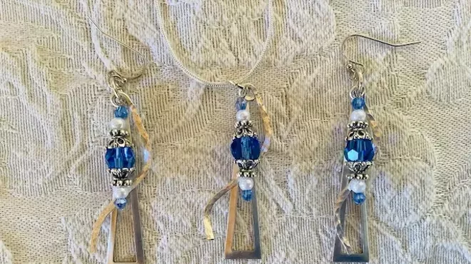 Image: Hammered Metal Triangular Jewelry