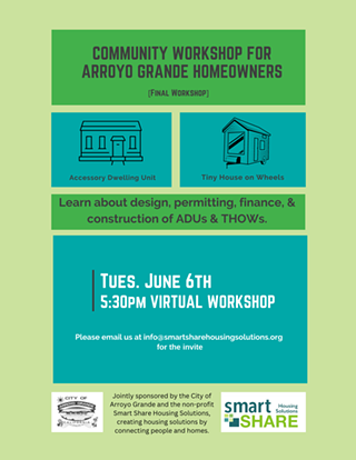 Image: &ldquo;How To ADU&rdquo; for Arroyo Grande Homeowners (Virtual)