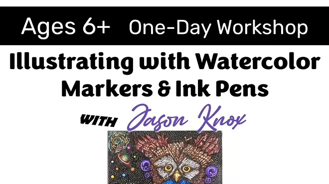 Image: Illustrating with Watercolor Markers & Ink Pens with Jason Knox