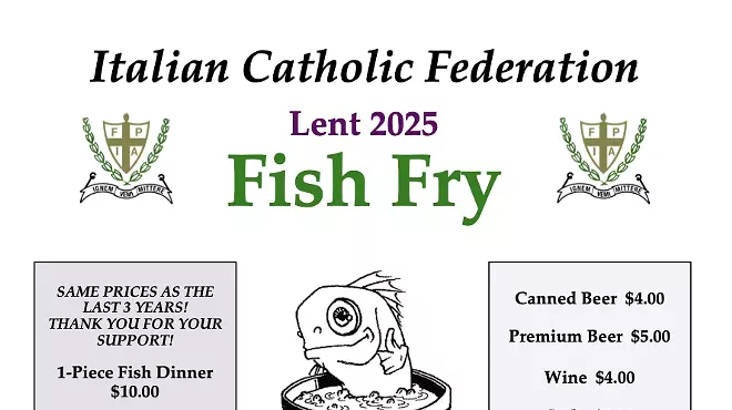 Image: Italian Catholic Federation Lenten Fish Fry