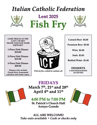 Image: Italian Catholic Federation Lenten Fish Fry