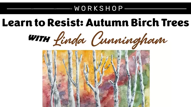 Image: Learn to Resist: Autumn Birch Trees with Linda Cunningham