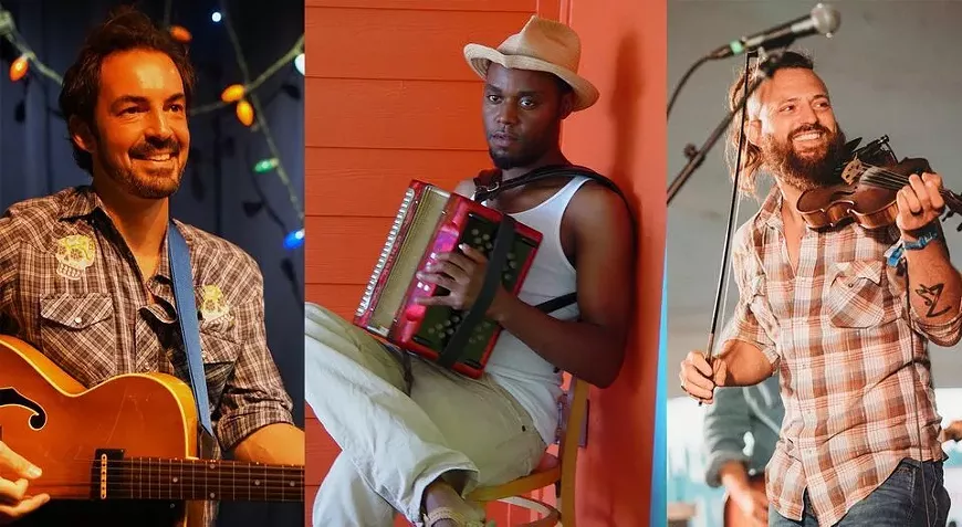 Left to right: Joel Savoy, Cedric Watson, Jourdan Thibodeaux