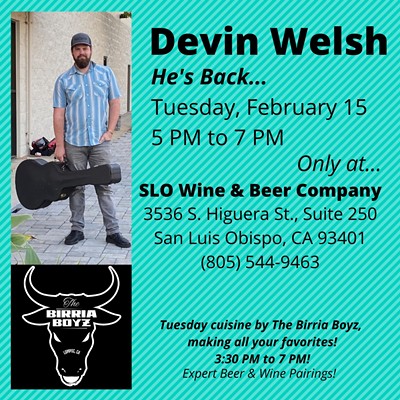 Live music with Devin Welsh