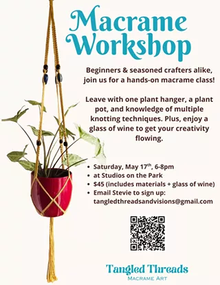 Image: Macrame and Wine Workshop