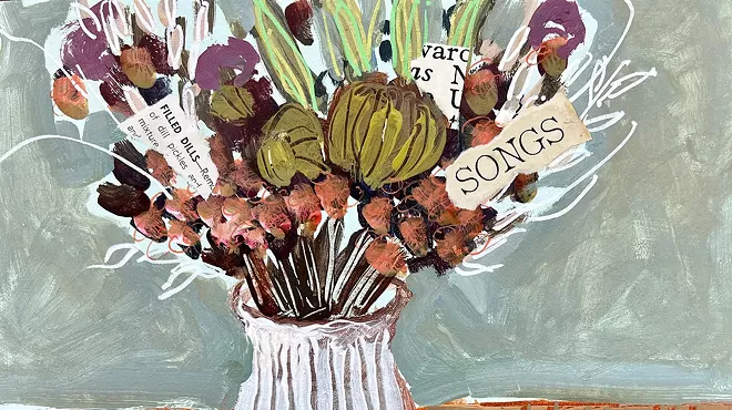 Image: Mixed Media Flowers and Vase
