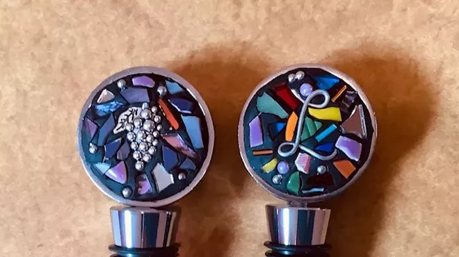Image: Mosaic Wine Stoppers and Necklaces