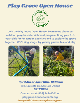 Play Grove Open House: Early Childhood Outdoor Enrichment Program