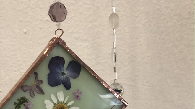 Pressed Flower Stained Glass Sun Catcher