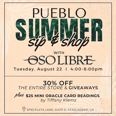 Pueblo Summer Sip and Shop, plus Mini Oracle Card Readings