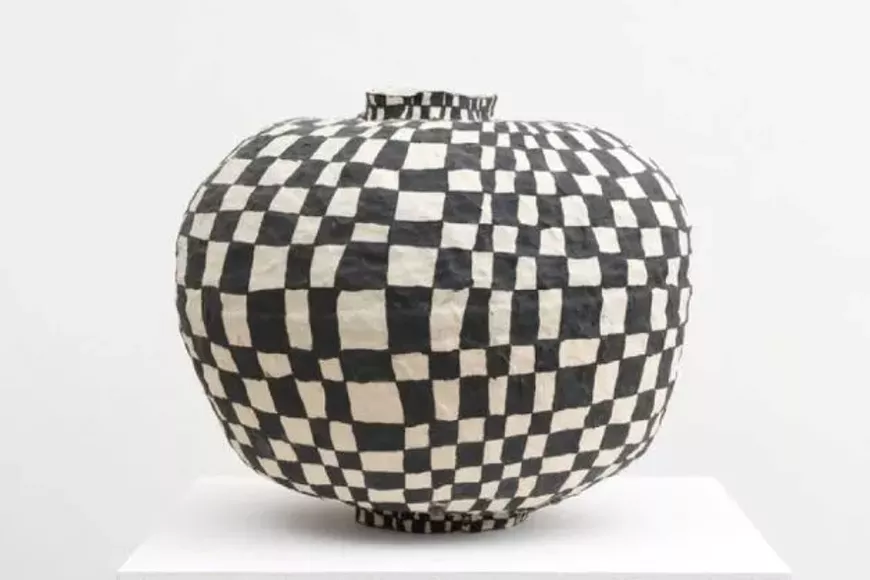 Brittany Mojo, Another Day, 2021, stoneware and underglaze with porcelain appliqu&eacute;.
